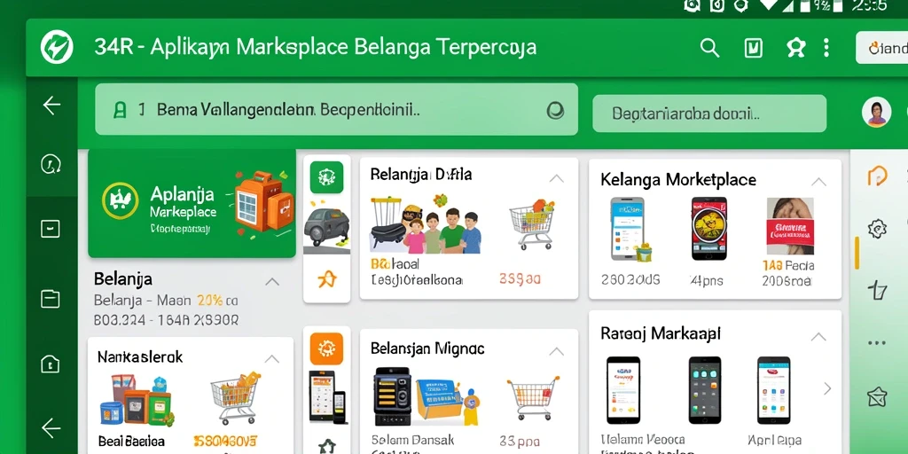 Tampilan antarmuka aplikasi 34R yang mudah digunakan untuk belanja online.