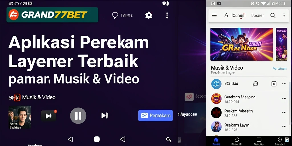 Tampilan antarmuka GRAND77BET saat merekam layar.