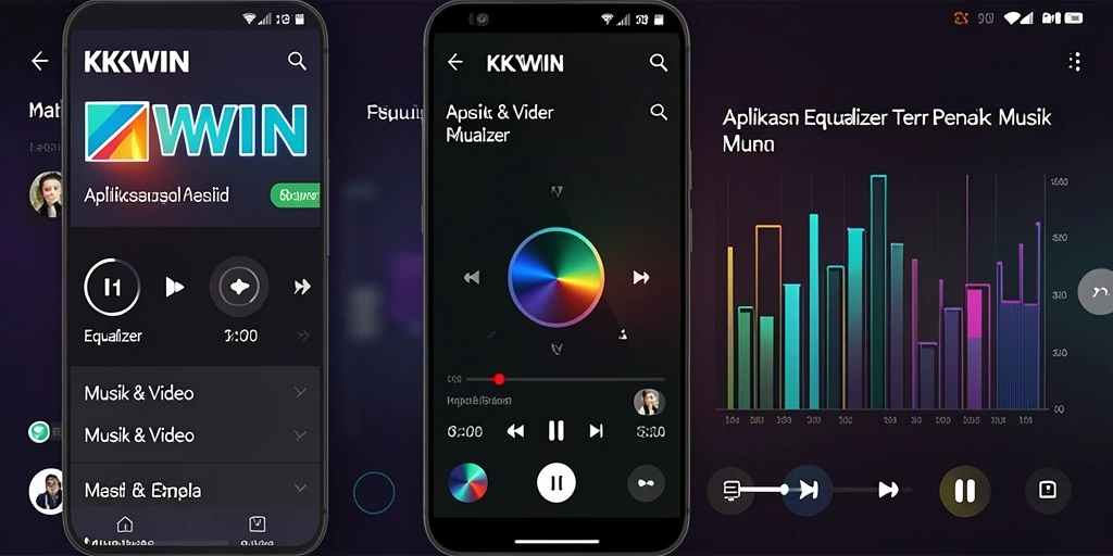Antarmuka KKWIN menampilkan kontrol penuh equalizer yang intuitif.