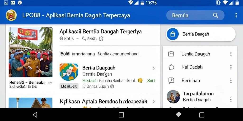 Tampilan antarmuka aplikasi LPO88 yang menarik dan informatif.