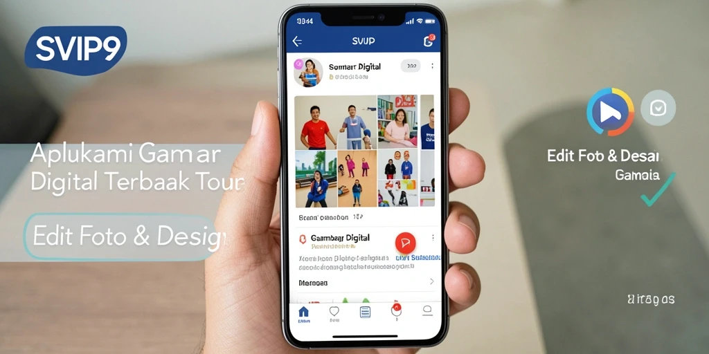 Screenshot SVIP9 menampilkan antarmuka editing yang intuitif dan fitur desain yang lengkap.